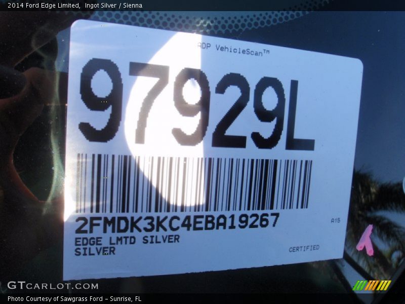 Ingot Silver / Sienna 2014 Ford Edge Limited