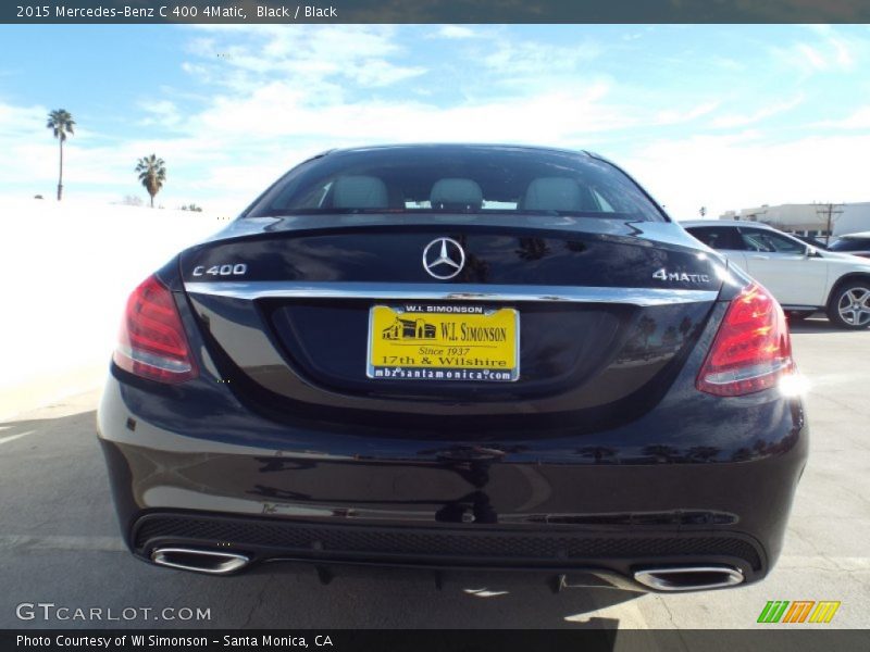 Black / Black 2015 Mercedes-Benz C 400 4Matic