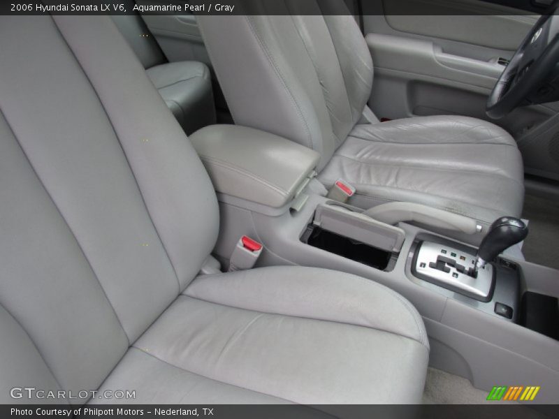 Aquamarine Pearl / Gray 2006 Hyundai Sonata LX V6