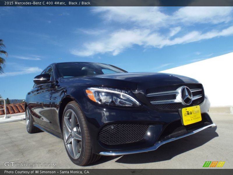 Black / Black 2015 Mercedes-Benz C 400 4Matic