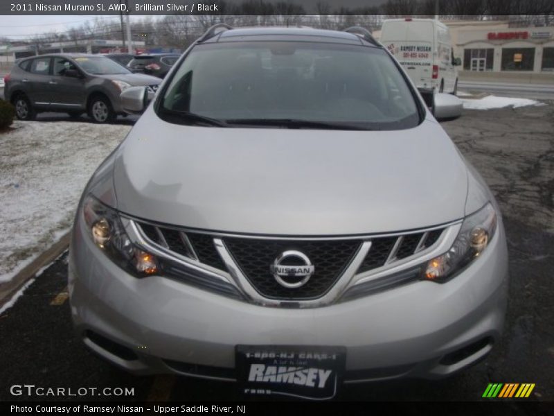 Brilliant Silver / Black 2011 Nissan Murano SL AWD