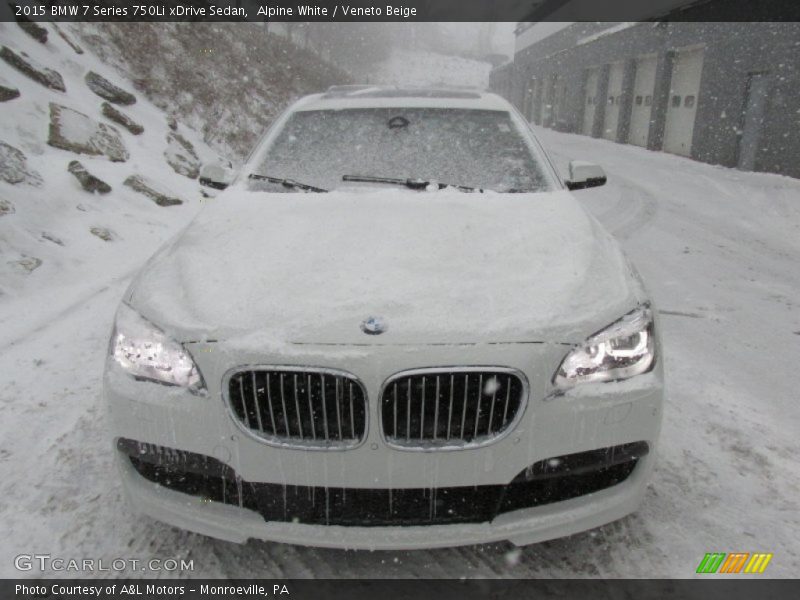 Alpine White / Veneto Beige 2015 BMW 7 Series 750Li xDrive Sedan