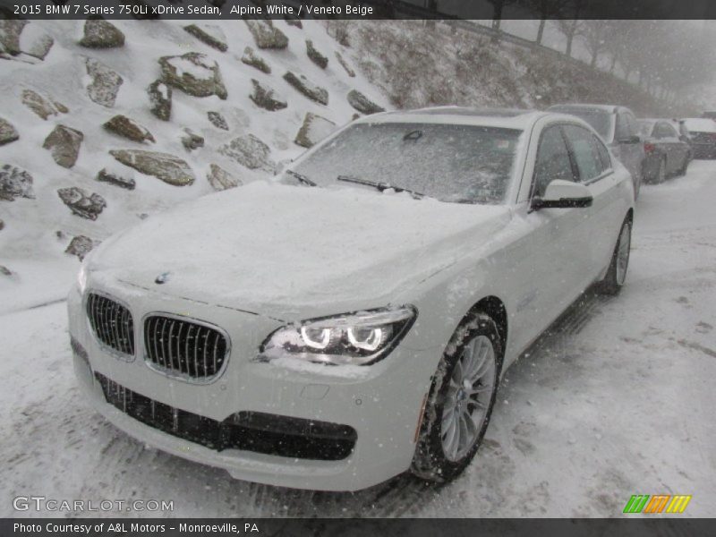 Alpine White / Veneto Beige 2015 BMW 7 Series 750Li xDrive Sedan