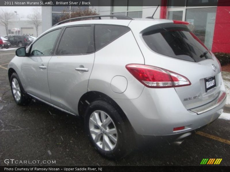 Brilliant Silver / Black 2011 Nissan Murano SL AWD