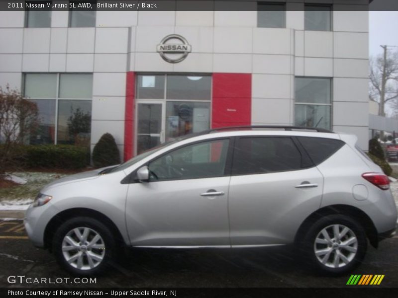 Brilliant Silver / Black 2011 Nissan Murano SL AWD