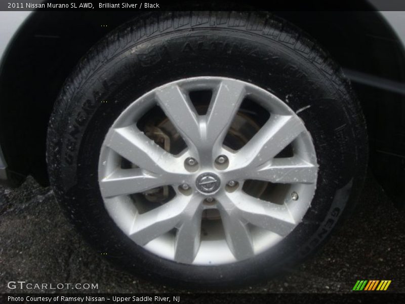 Brilliant Silver / Black 2011 Nissan Murano SL AWD