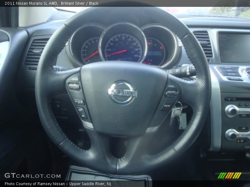 Brilliant Silver / Black 2011 Nissan Murano SL AWD
