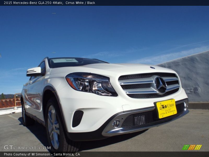 Cirrus White / Black 2015 Mercedes-Benz GLA 250 4Matic