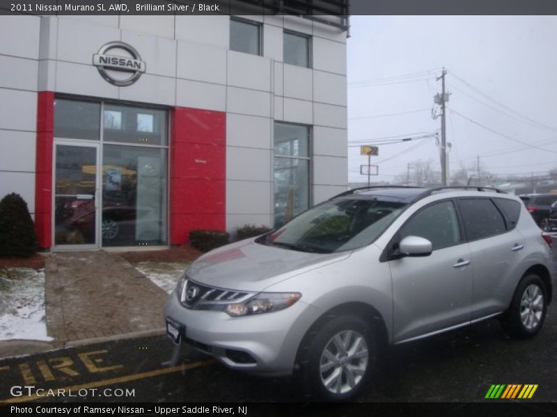 Brilliant Silver / Black 2011 Nissan Murano SL AWD