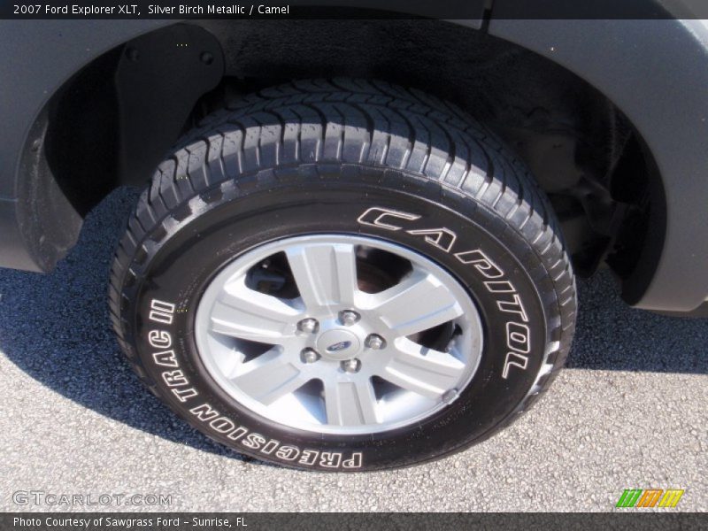 Silver Birch Metallic / Camel 2007 Ford Explorer XLT