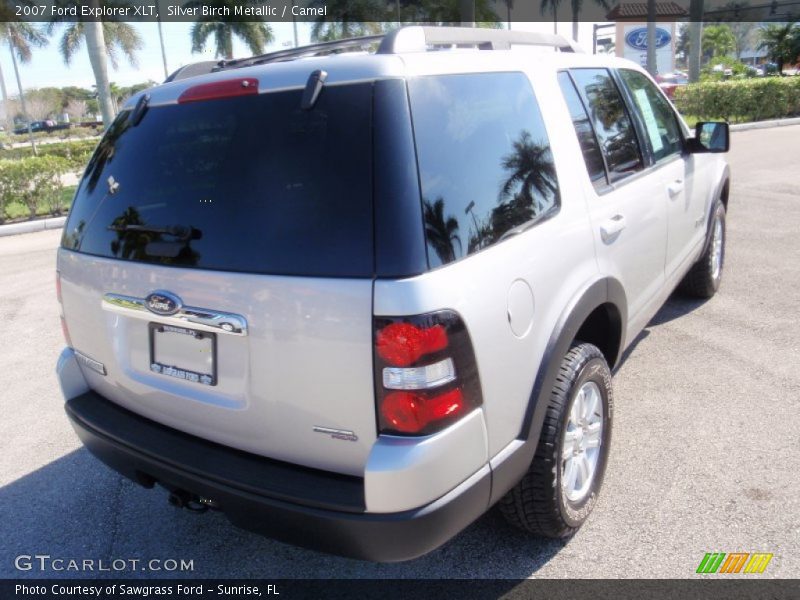 Silver Birch Metallic / Camel 2007 Ford Explorer XLT