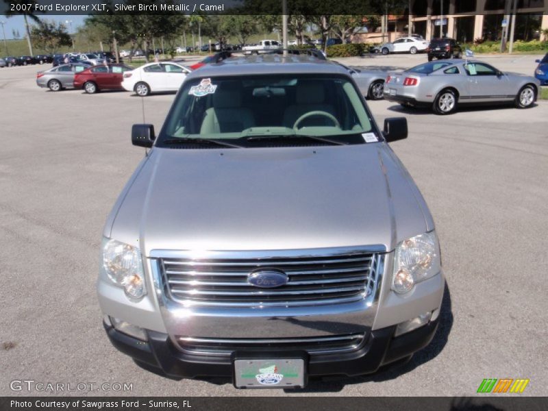 Silver Birch Metallic / Camel 2007 Ford Explorer XLT