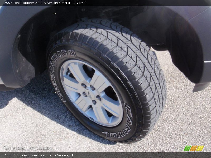 Silver Birch Metallic / Camel 2007 Ford Explorer XLT