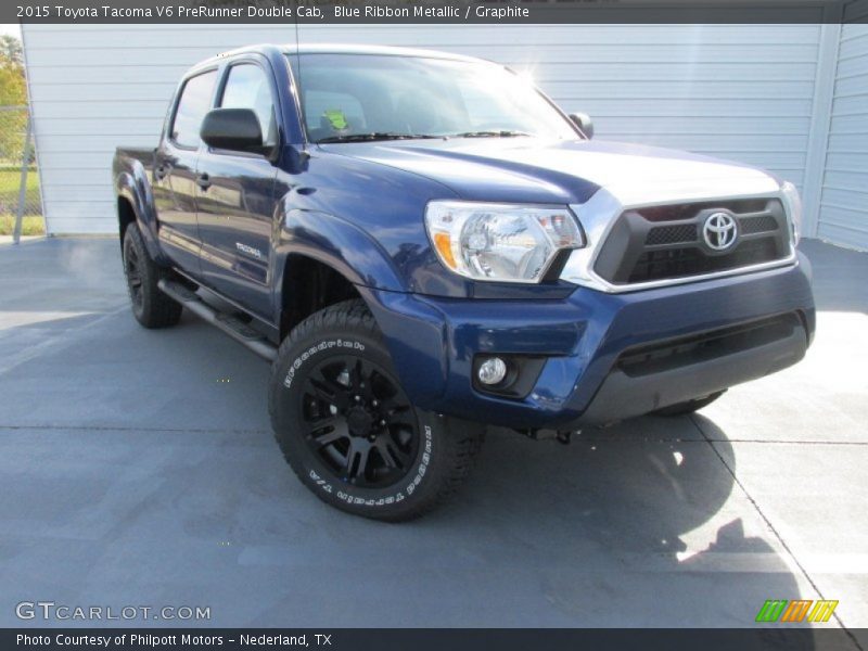 Blue Ribbon Metallic / Graphite 2015 Toyota Tacoma V6 PreRunner Double Cab