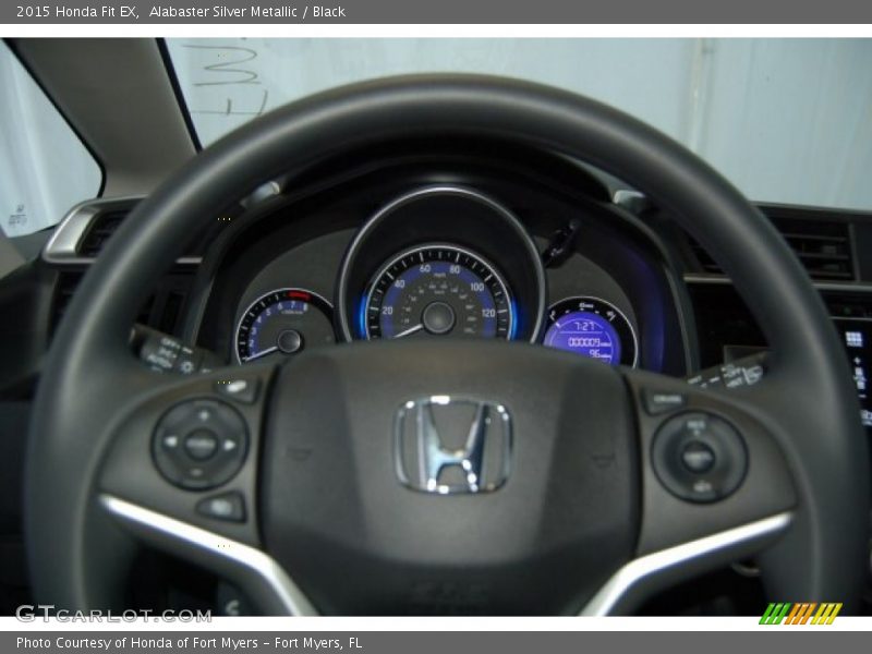 Alabaster Silver Metallic / Black 2015 Honda Fit EX