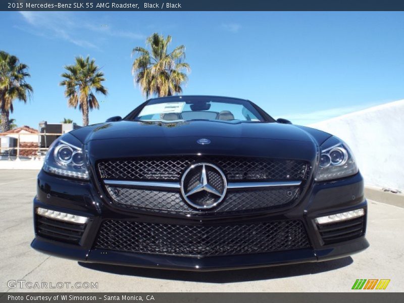 Black / Black 2015 Mercedes-Benz SLK 55 AMG Roadster