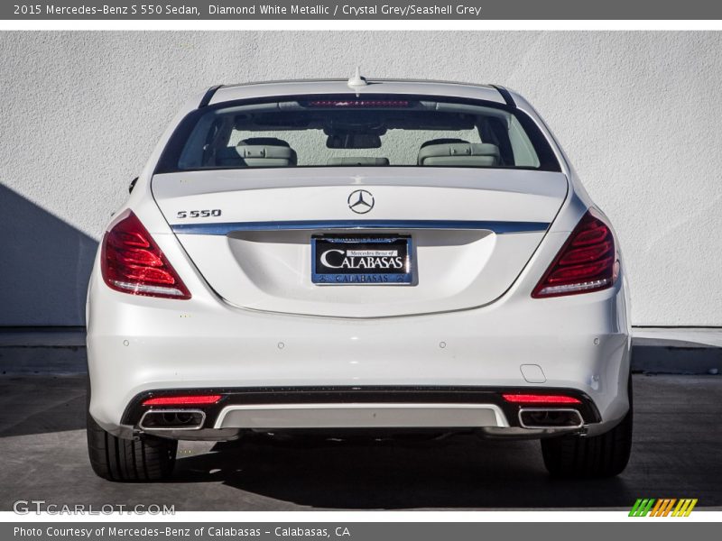 Diamond White Metallic / Crystal Grey/Seashell Grey 2015 Mercedes-Benz S 550 Sedan
