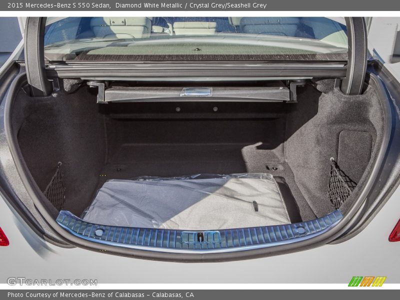 Diamond White Metallic / Crystal Grey/Seashell Grey 2015 Mercedes-Benz S 550 Sedan