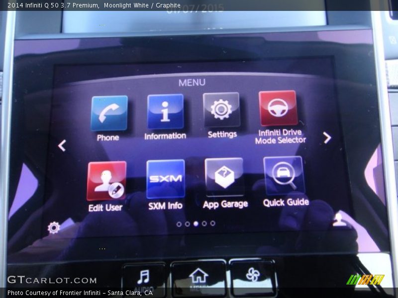 Moonlight White / Graphite 2014 Infiniti Q 50 3.7 Premium
