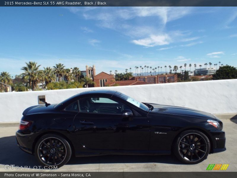 Black / Black 2015 Mercedes-Benz SLK 55 AMG Roadster