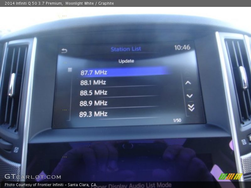 Moonlight White / Graphite 2014 Infiniti Q 50 3.7 Premium