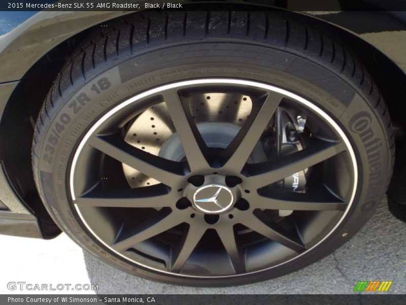 Black / Black 2015 Mercedes-Benz SLK 55 AMG Roadster