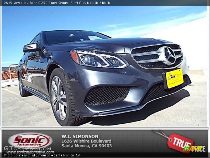 Steel Grey Metallic / Black 2015 Mercedes-Benz E 250 Blutec Sedan