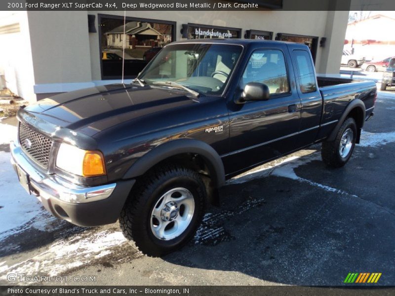 Deep Wedgewood Blue Metallic / Dark Graphite 2001 Ford Ranger XLT SuperCab 4x4