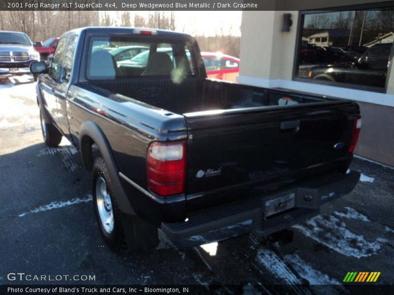 Deep Wedgewood Blue Metallic / Dark Graphite 2001 Ford Ranger XLT SuperCab 4x4