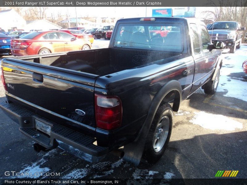 Deep Wedgewood Blue Metallic / Dark Graphite 2001 Ford Ranger XLT SuperCab 4x4