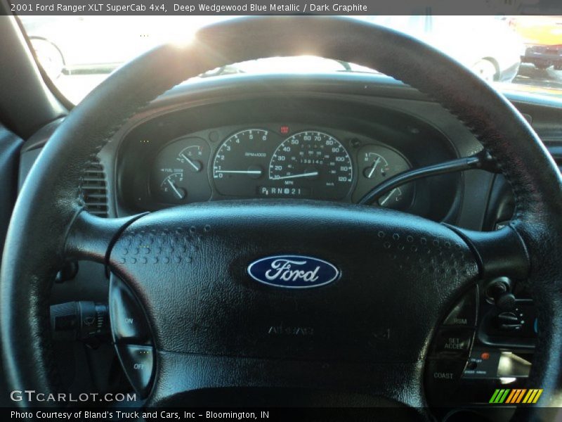 Deep Wedgewood Blue Metallic / Dark Graphite 2001 Ford Ranger XLT SuperCab 4x4