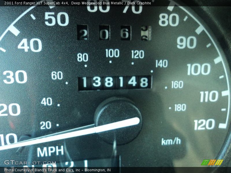 Deep Wedgewood Blue Metallic / Dark Graphite 2001 Ford Ranger XLT SuperCab 4x4