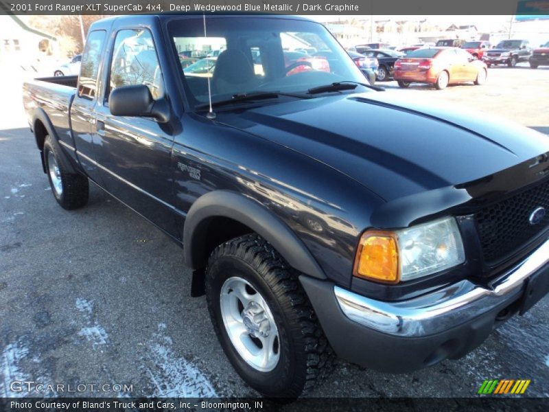 Deep Wedgewood Blue Metallic / Dark Graphite 2001 Ford Ranger XLT SuperCab 4x4