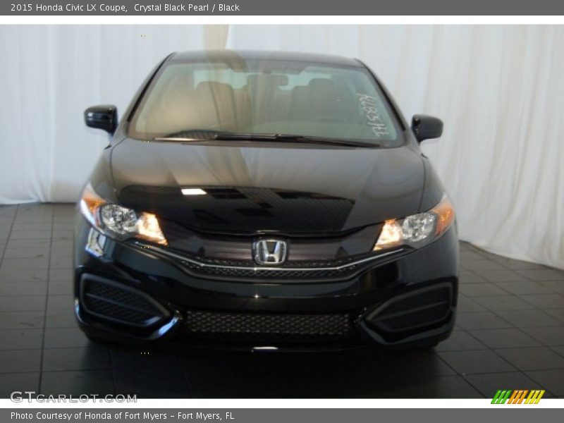 Crystal Black Pearl / Black 2015 Honda Civic LX Coupe