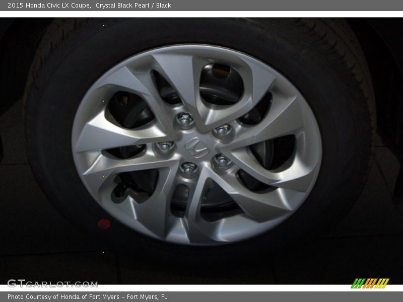Crystal Black Pearl / Black 2015 Honda Civic LX Coupe