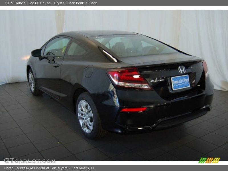 Crystal Black Pearl / Black 2015 Honda Civic LX Coupe