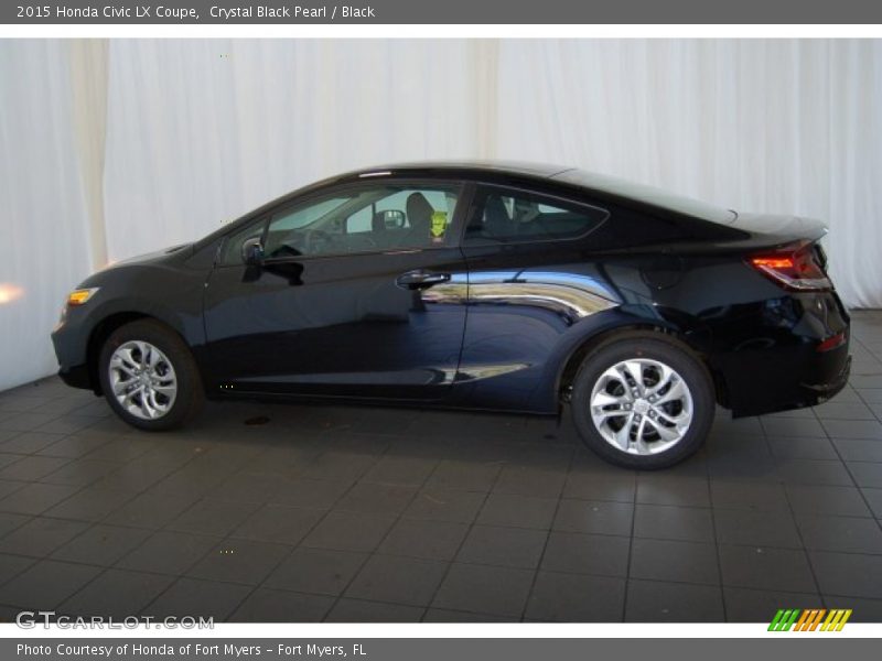 Crystal Black Pearl / Black 2015 Honda Civic LX Coupe
