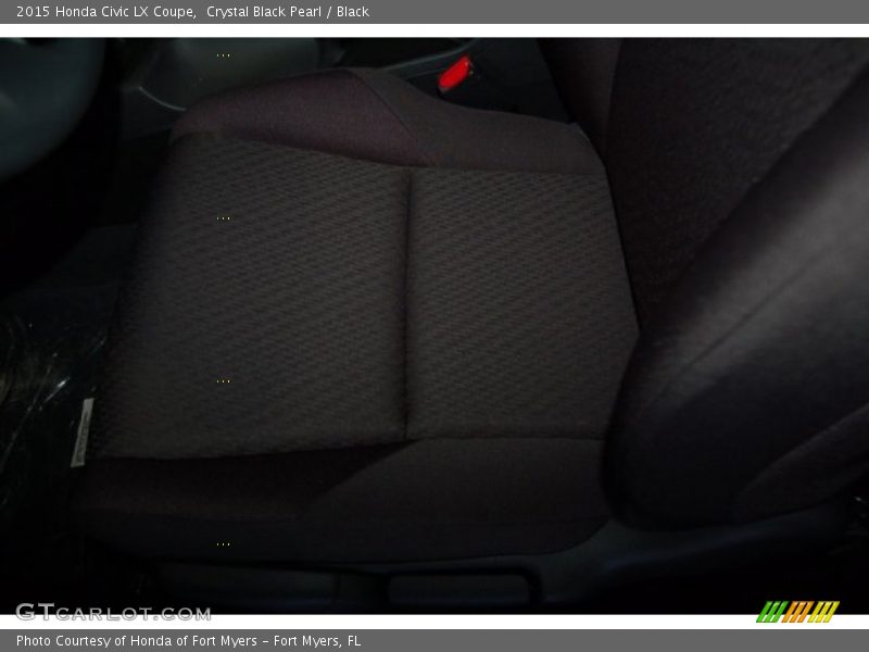 Crystal Black Pearl / Black 2015 Honda Civic LX Coupe