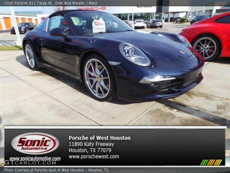 Dark Blue Metallic / Black 2015 Porsche 911 Targa 4S