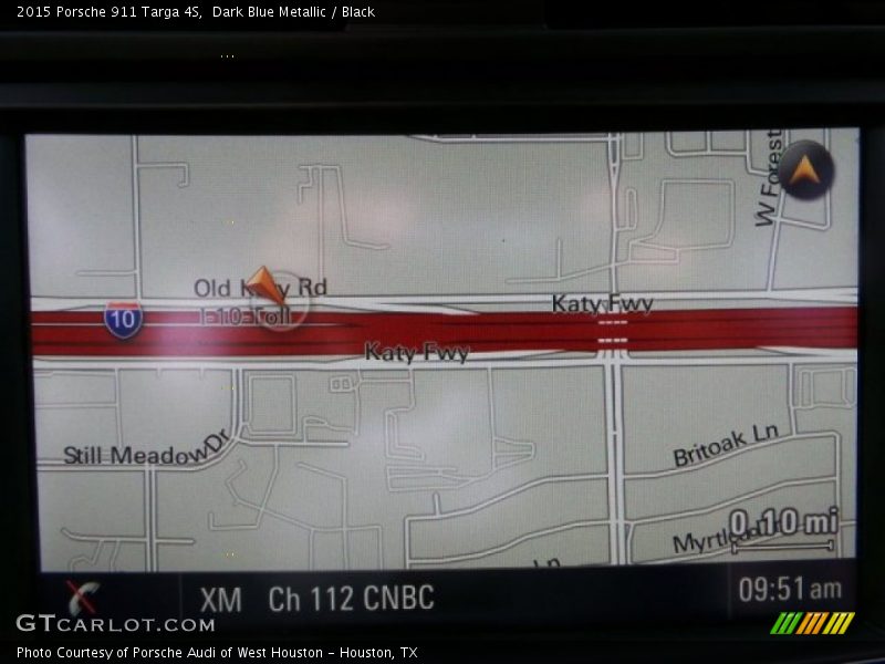 Navigation of 2015 911 Targa 4S
