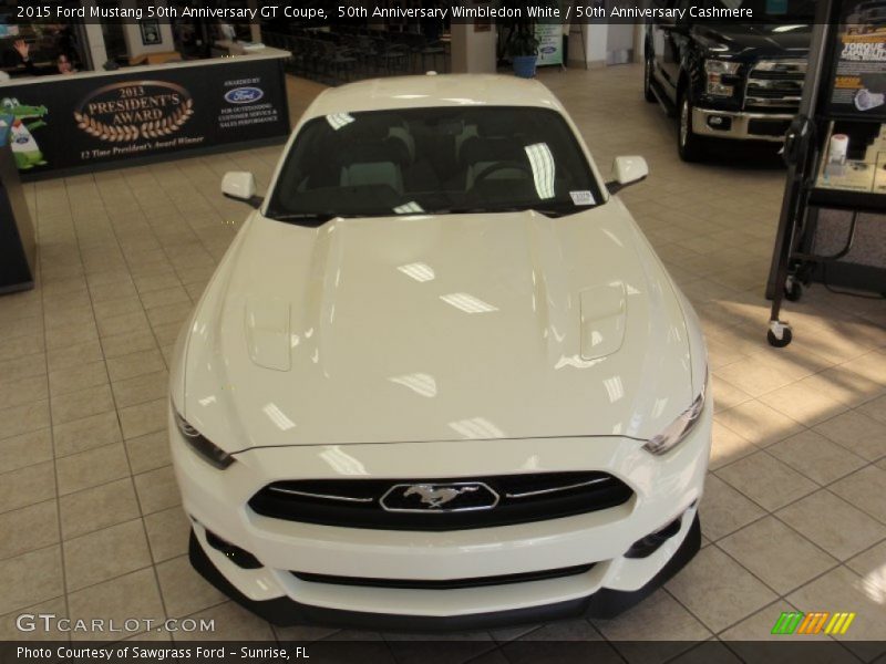50th Anniversary Wimbledon White / 50th Anniversary Cashmere 2015 Ford Mustang 50th Anniversary GT Coupe