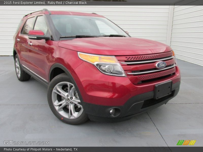 Ruby Red / Charcoal Black 2015 Ford Explorer Limited