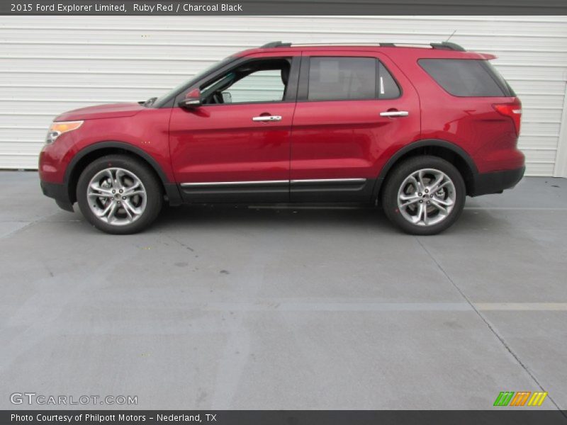 Ruby Red / Charcoal Black 2015 Ford Explorer Limited