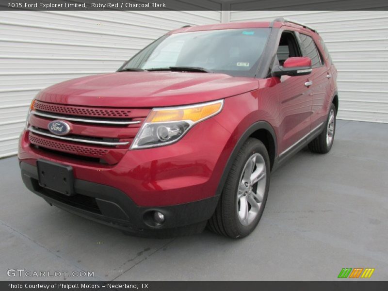 Ruby Red / Charcoal Black 2015 Ford Explorer Limited