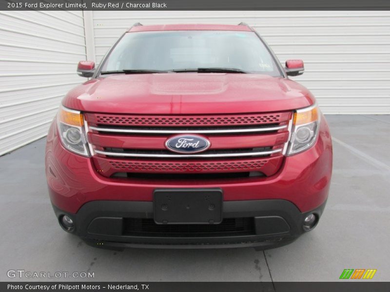 Ruby Red / Charcoal Black 2015 Ford Explorer Limited