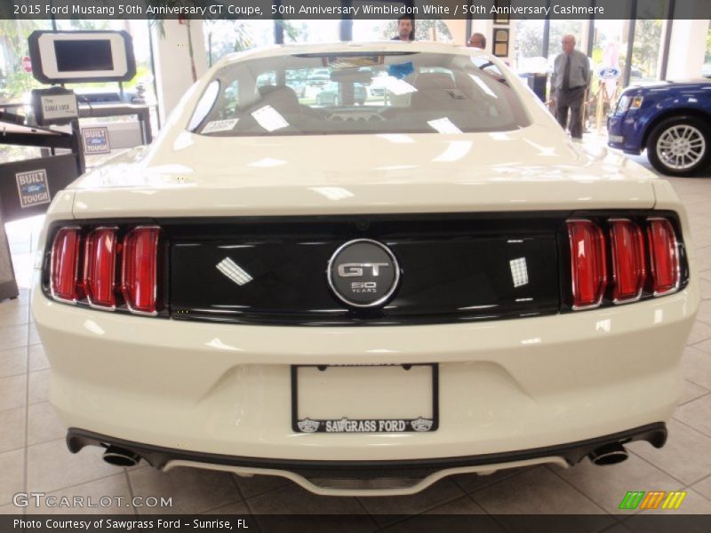 50th Anniversary Wimbledon White / 50th Anniversary Cashmere 2015 Ford Mustang 50th Anniversary GT Coupe