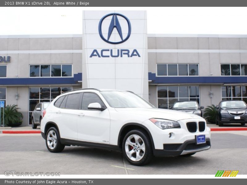 Alpine White / Beige 2013 BMW X1 sDrive 28i
