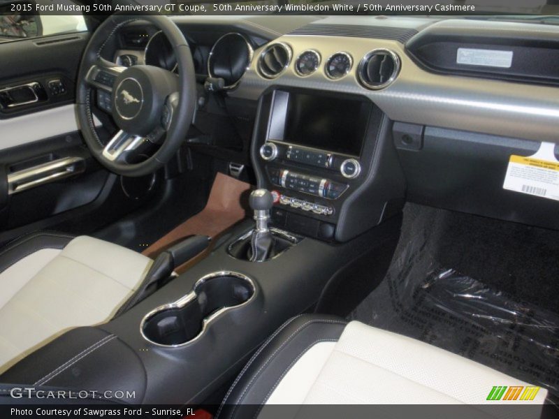 50th Anniversary Wimbledon White / 50th Anniversary Cashmere 2015 Ford Mustang 50th Anniversary GT Coupe