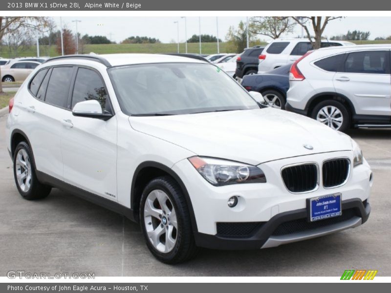 Alpine White / Beige 2013 BMW X1 sDrive 28i