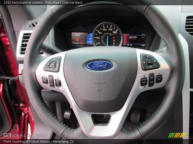 Ruby Red / Charcoal Black 2015 Ford Explorer Limited